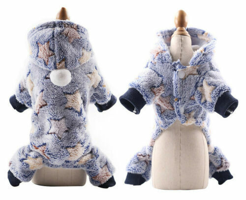 Warm fleece dog jumpsuit - warm,