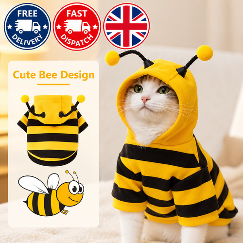 Bee dog costume fleece hoodie - dog,