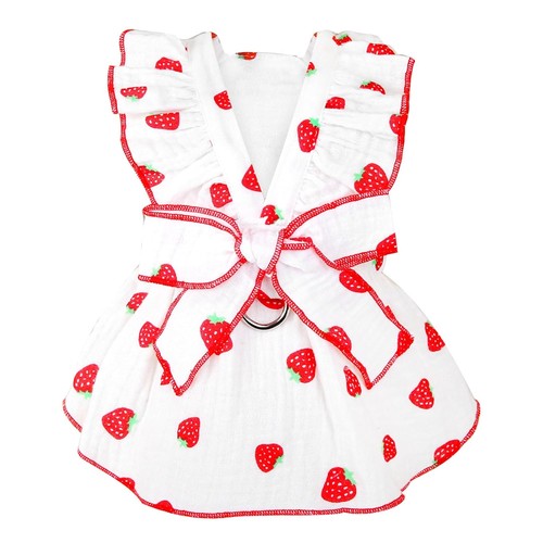 Dog dress with bow decor - dog,